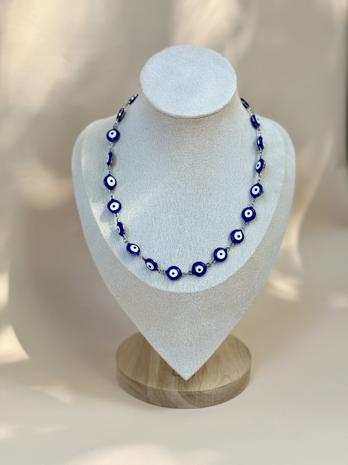 Enamel Evil Eye Stainless Steel Choker Necklace