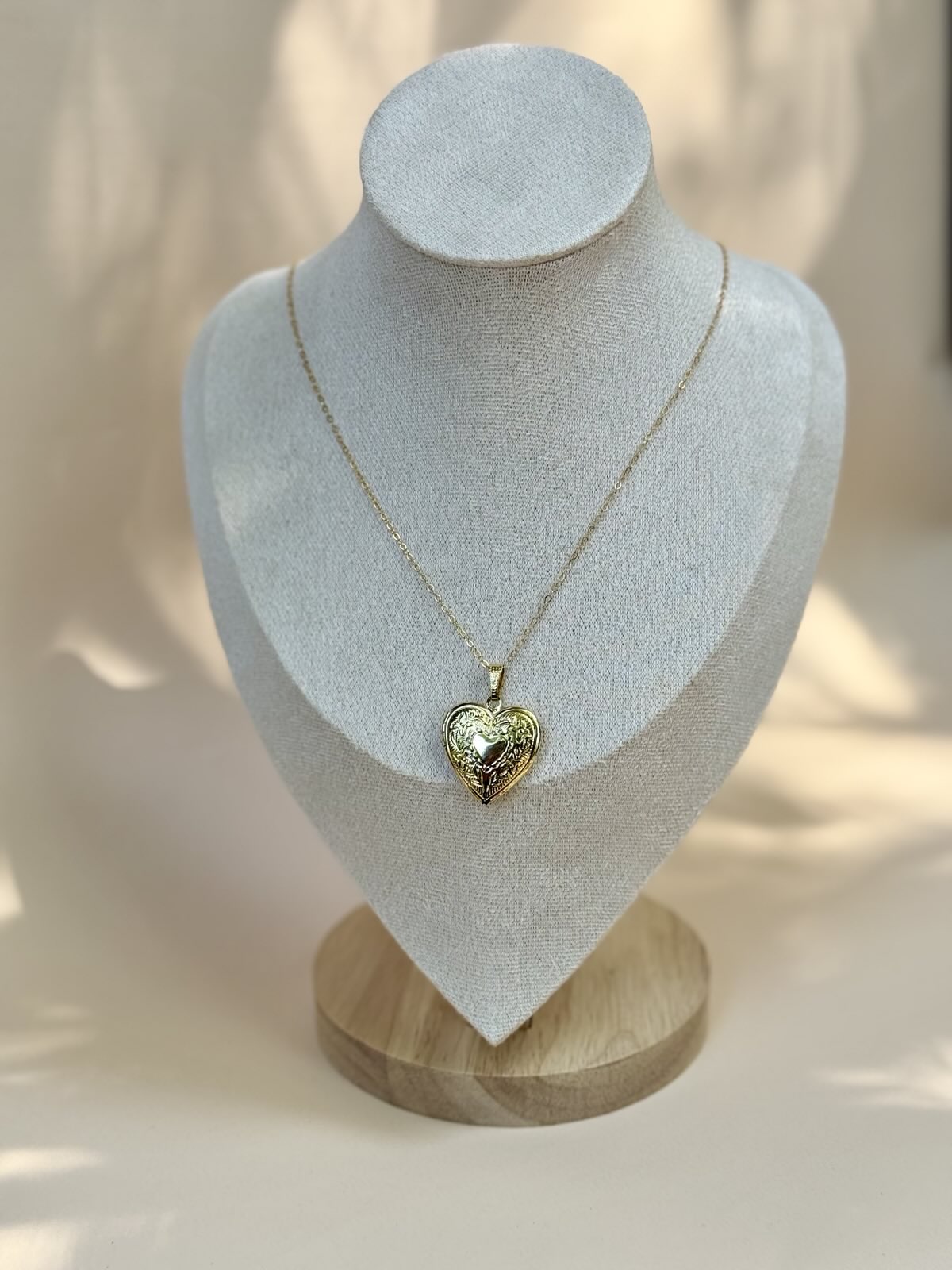 Heart Locket Gold-Filled Charm Necklace