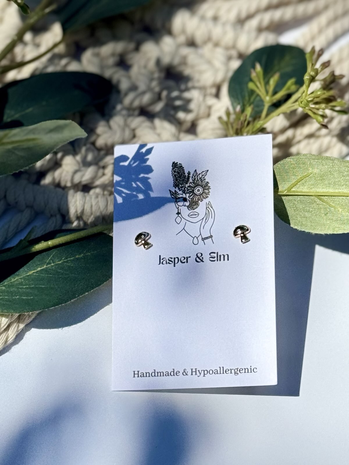 Mushroom Gold-Filled Studs