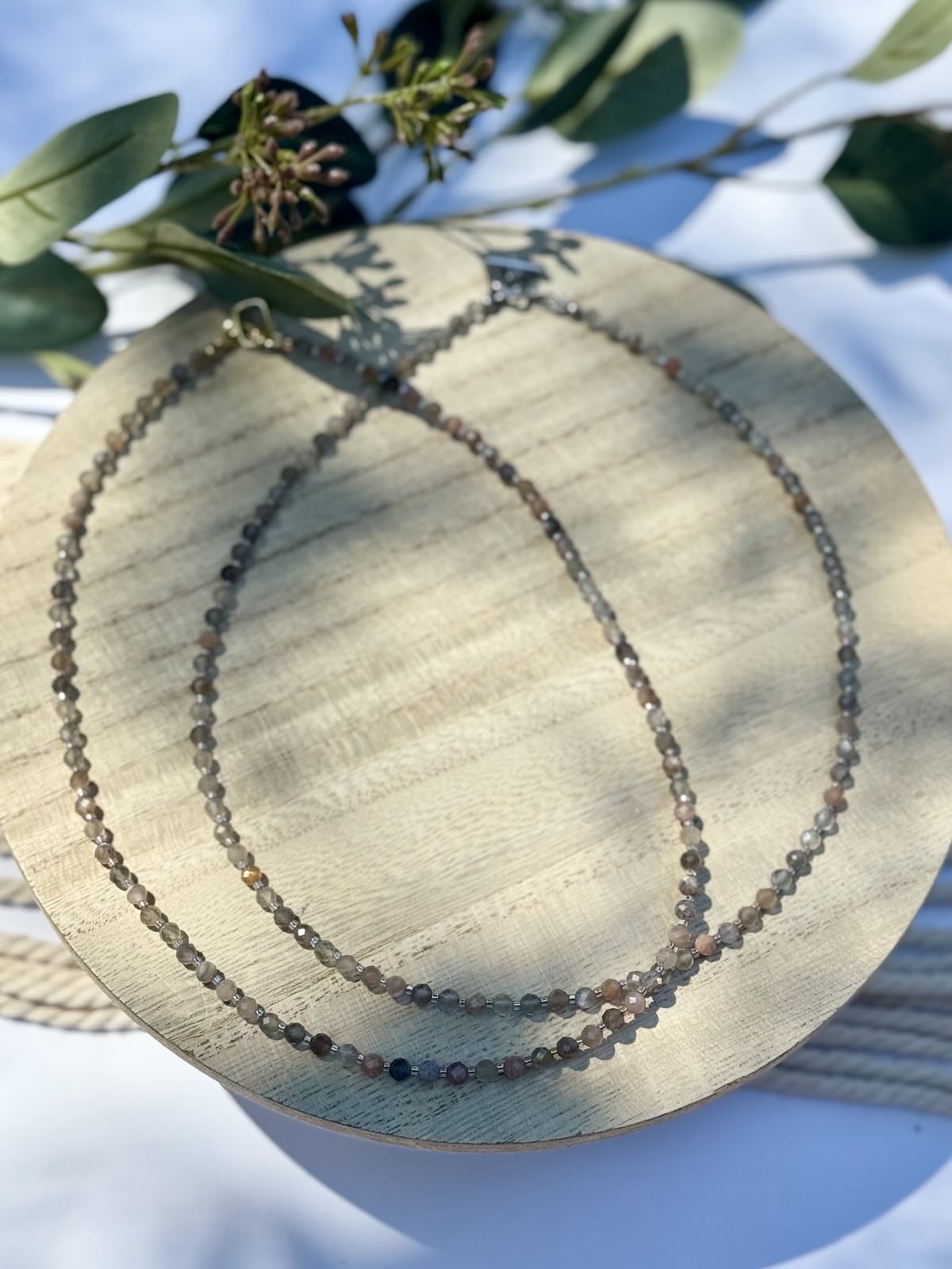 Peach Moonstone Gold-Filled Necklace