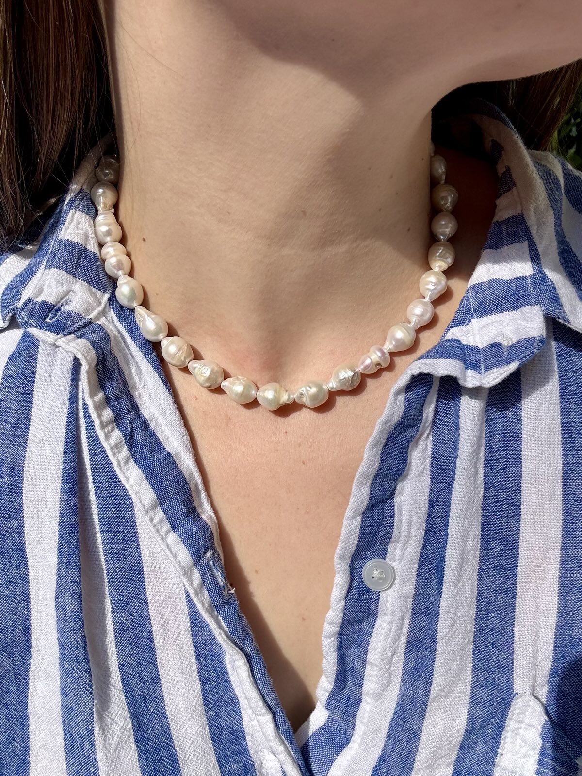 Baroque Freshwater Pearl Gold-Filled Necklace