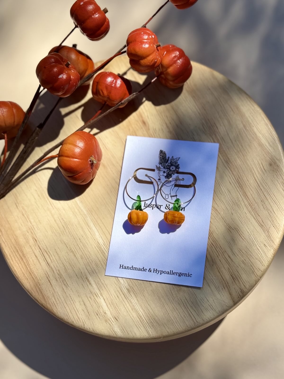 Pumpkin Gold-Filled Hoops