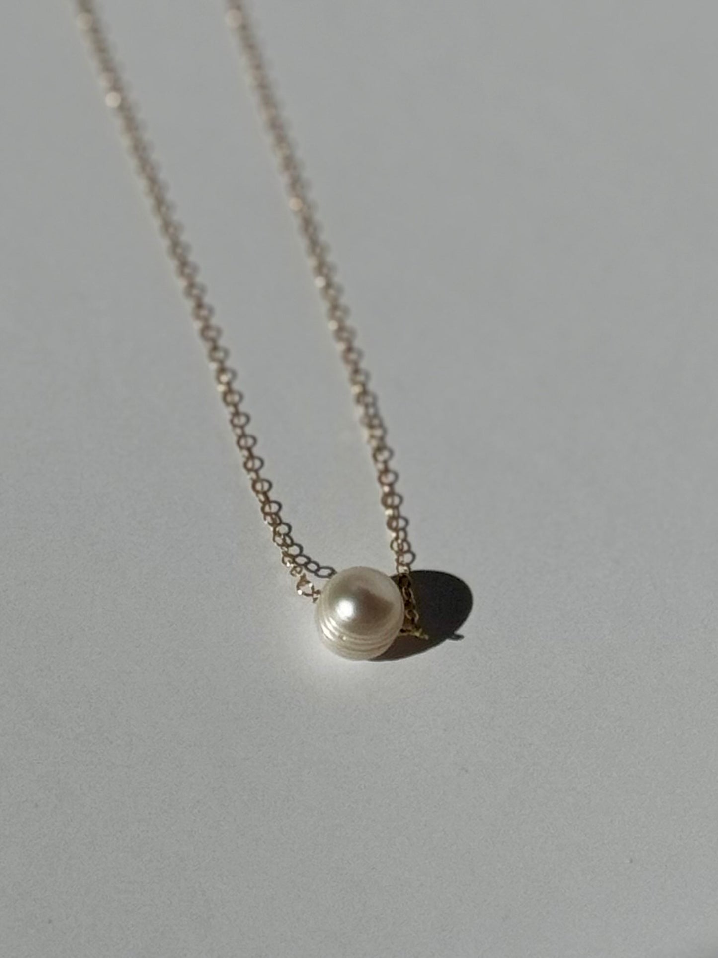 Floating Pearl Gold-Filled Necklace