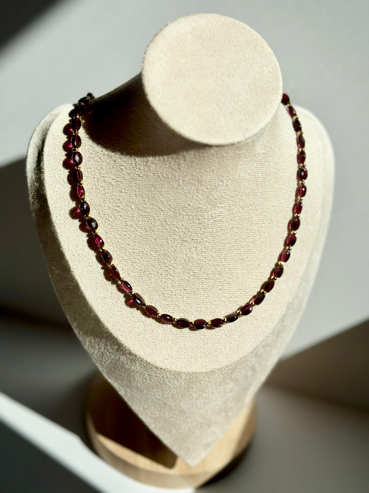 Holiday Festive Garnet Necklace