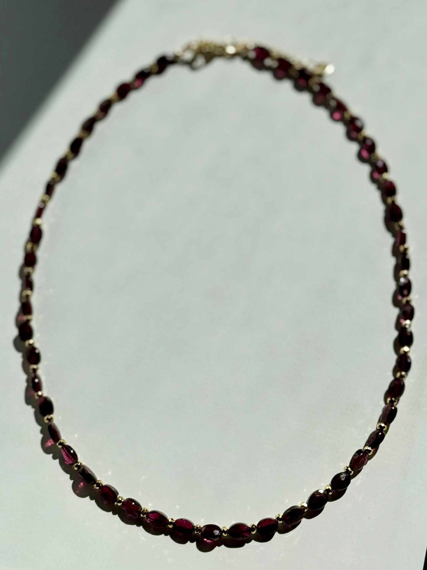 Holiday Festive Garnet Necklace