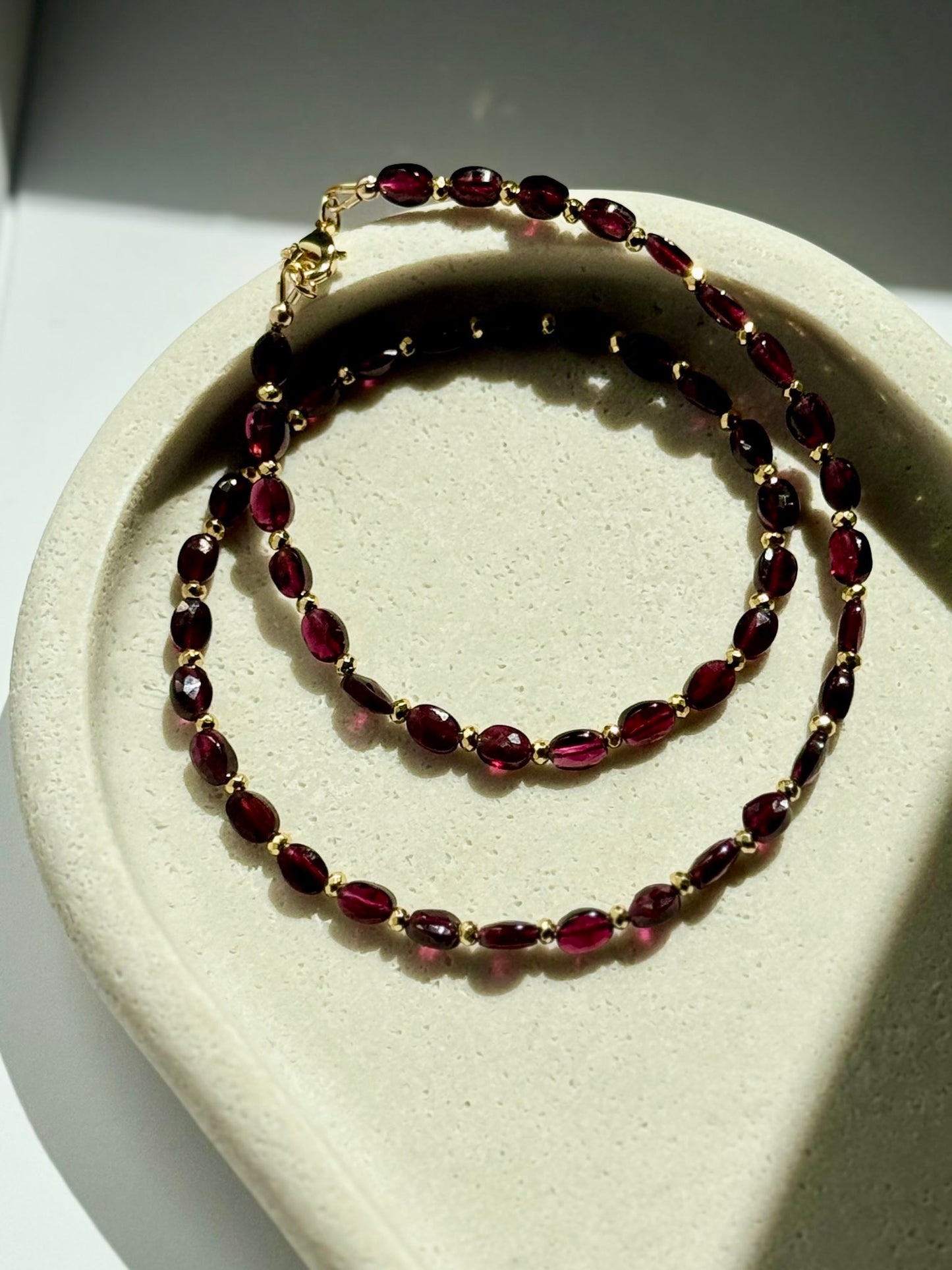 Holiday Festive Garnet Necklace