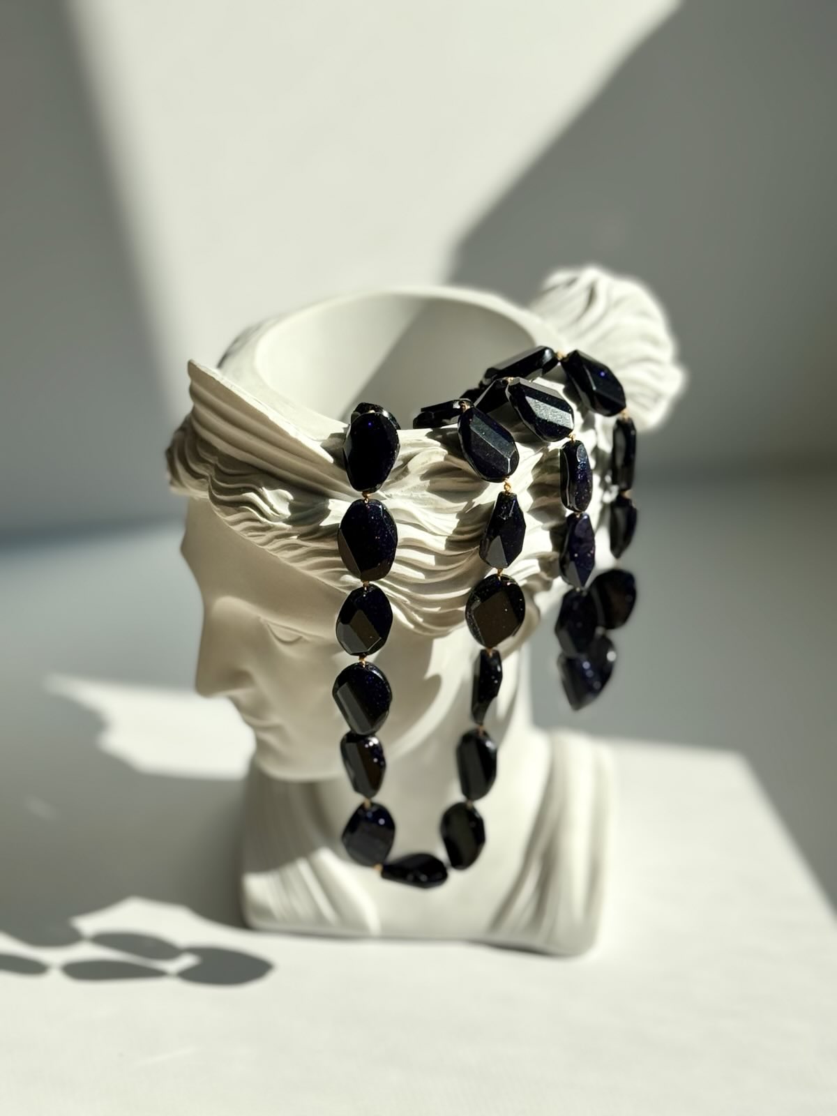 Blue Goldstone Gold-Filled Necklace