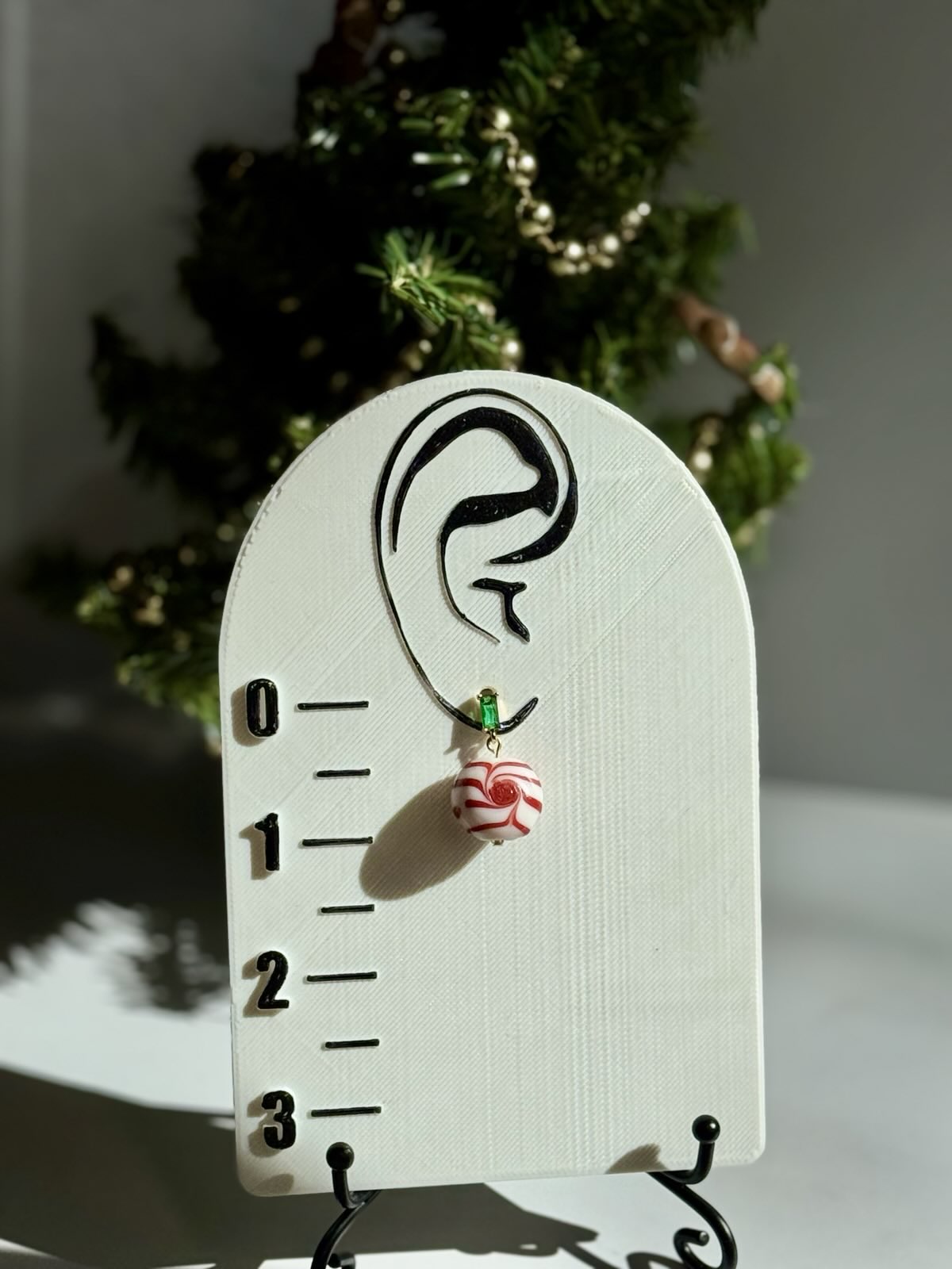 Peppermint Candy Beaded Earrings