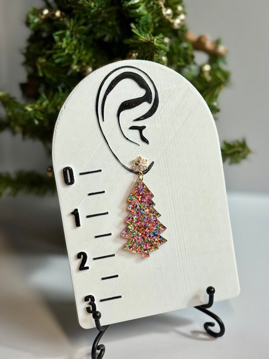 Pink Confetti Christmas Trees