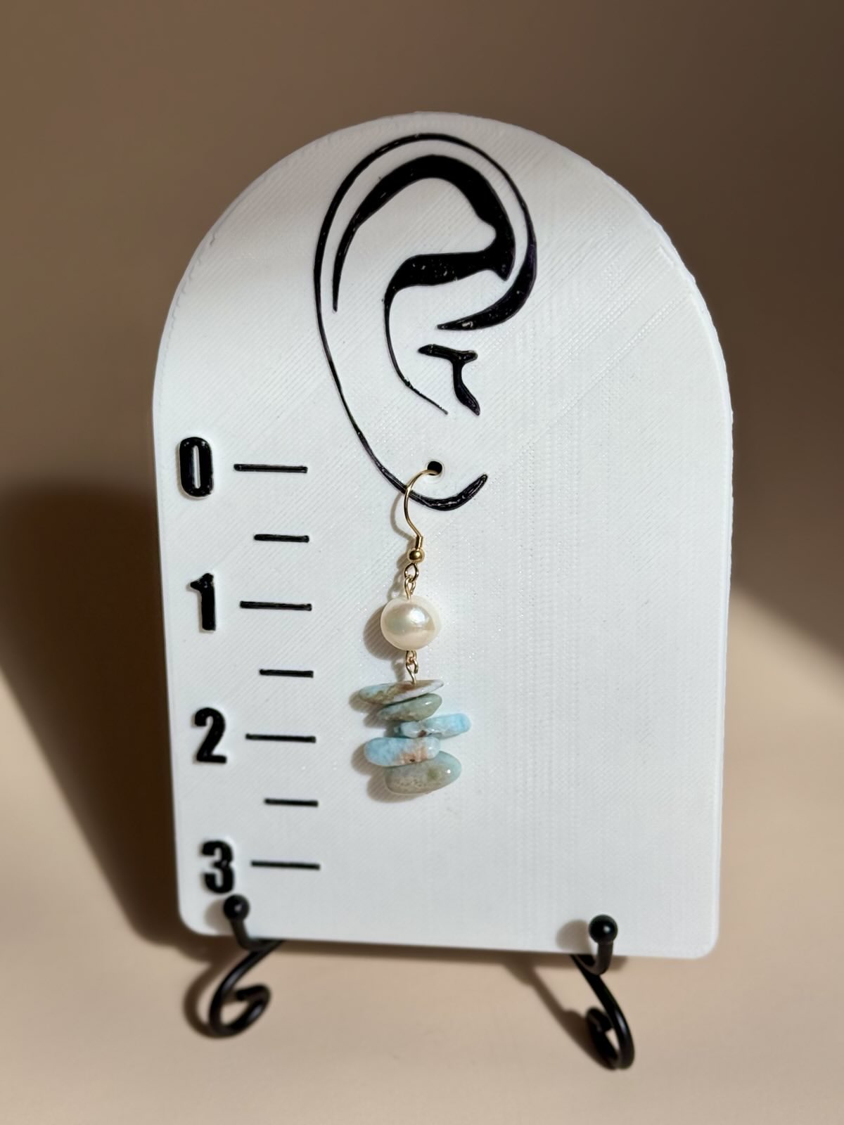 Larimar & Freshwater Pearl Statement Earrings