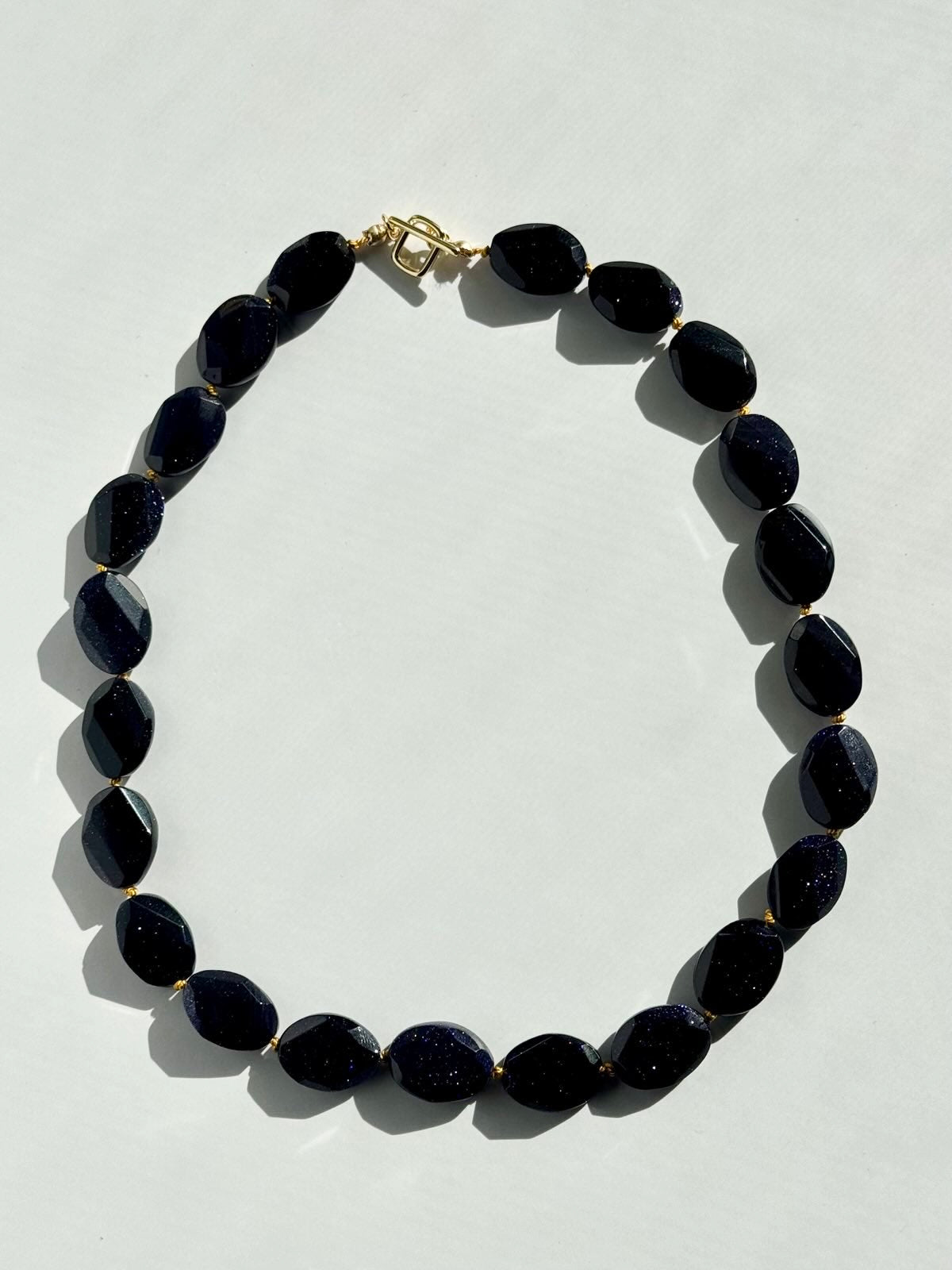 Blue Goldstone Gold-Filled Necklace