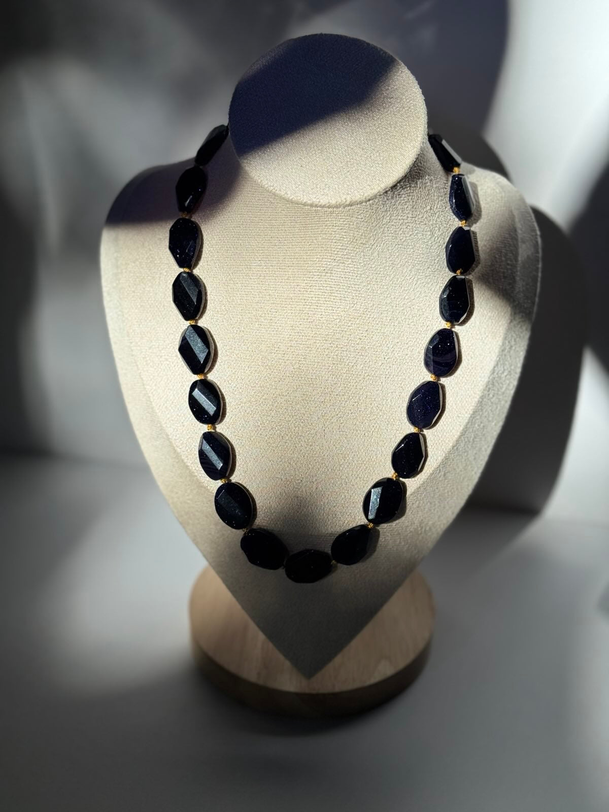Blue Goldstone Gold-Filled Necklace