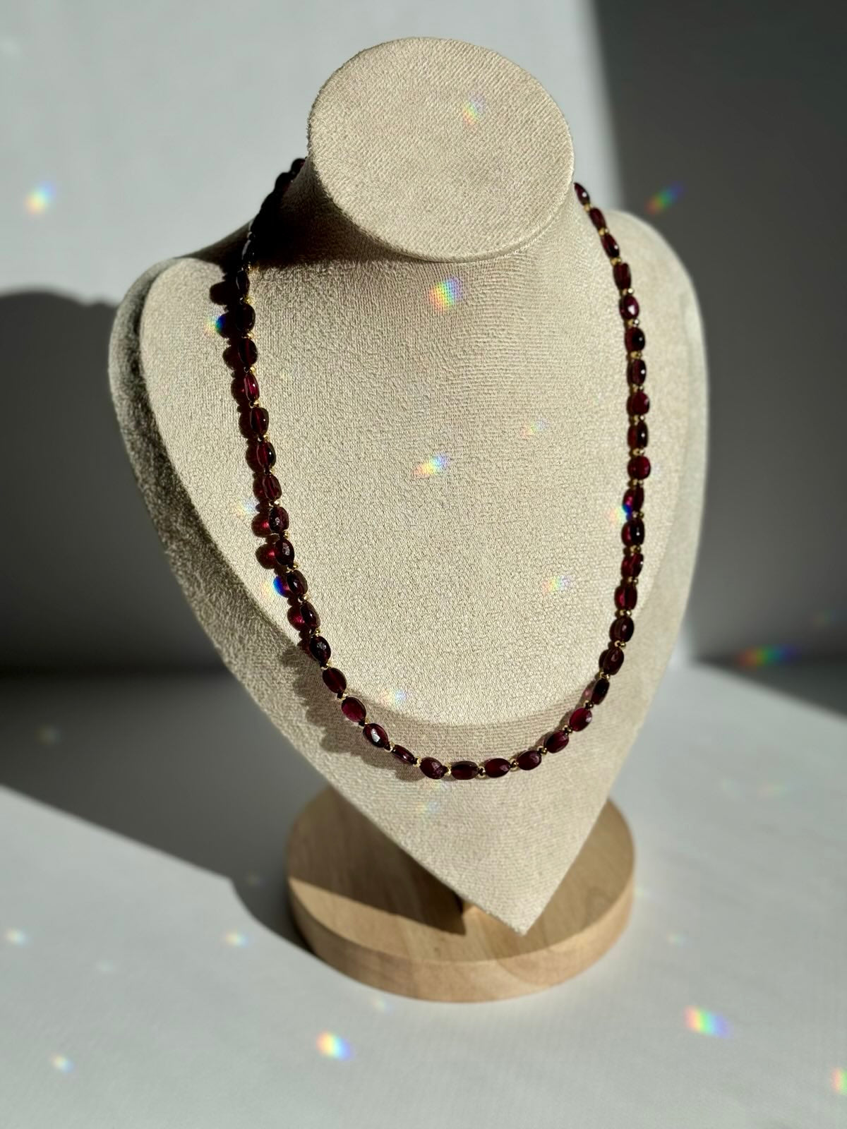 Holiday Festive Garnet Necklace