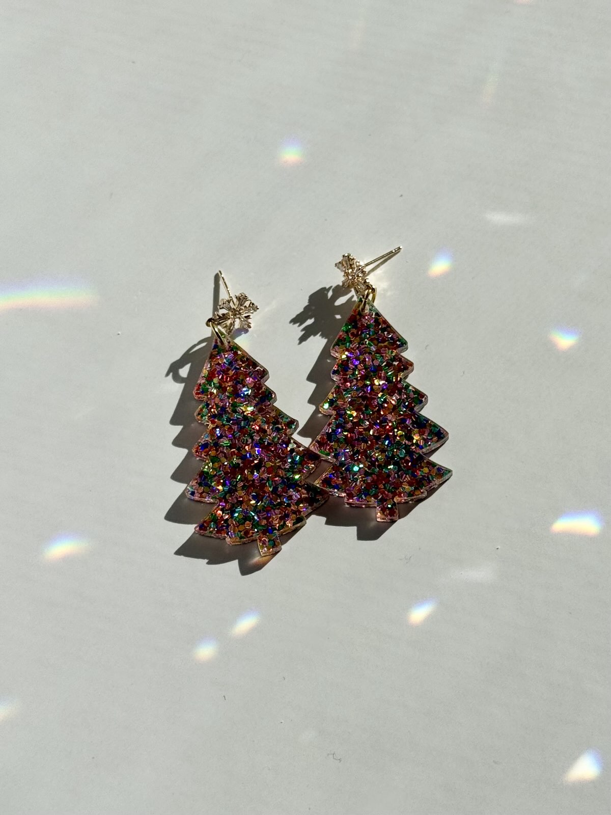 Pink Confetti Christmas Trees
