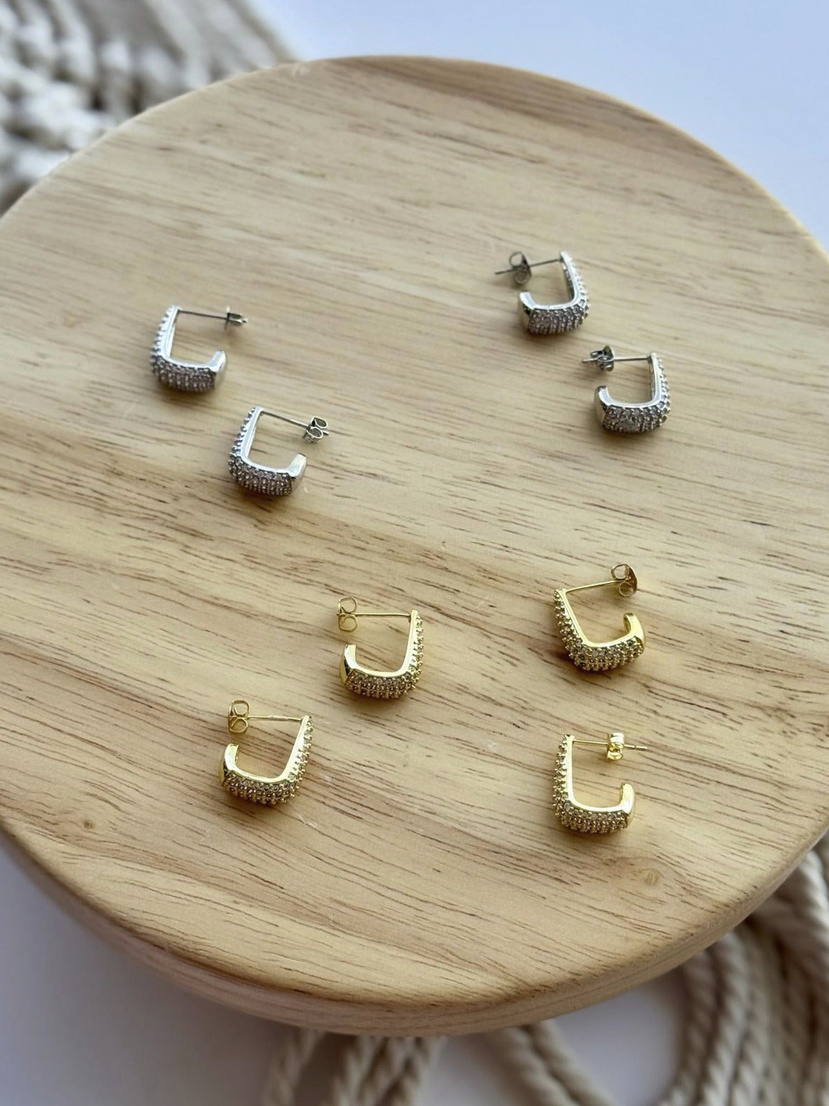 Dainty 18K Gold-Filled Sparkly Hoops