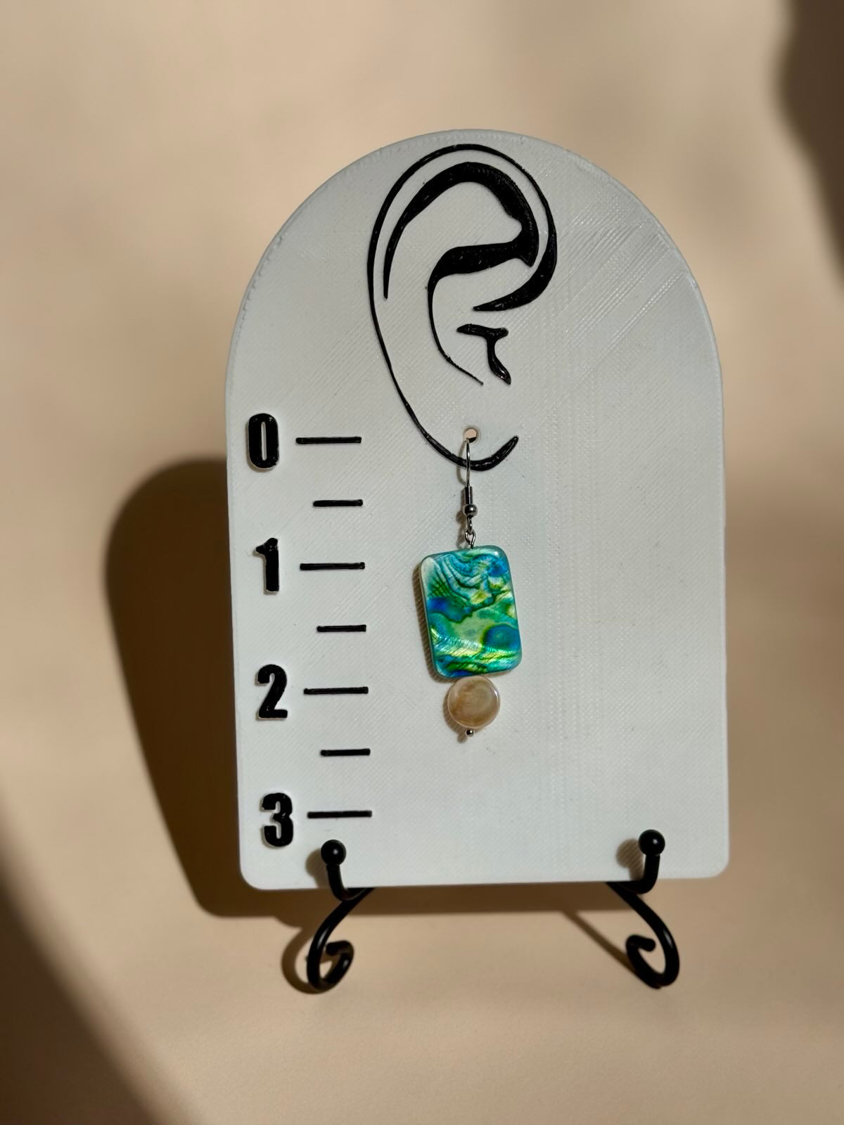 Shell and Mother of Pearl Abstract Earrings