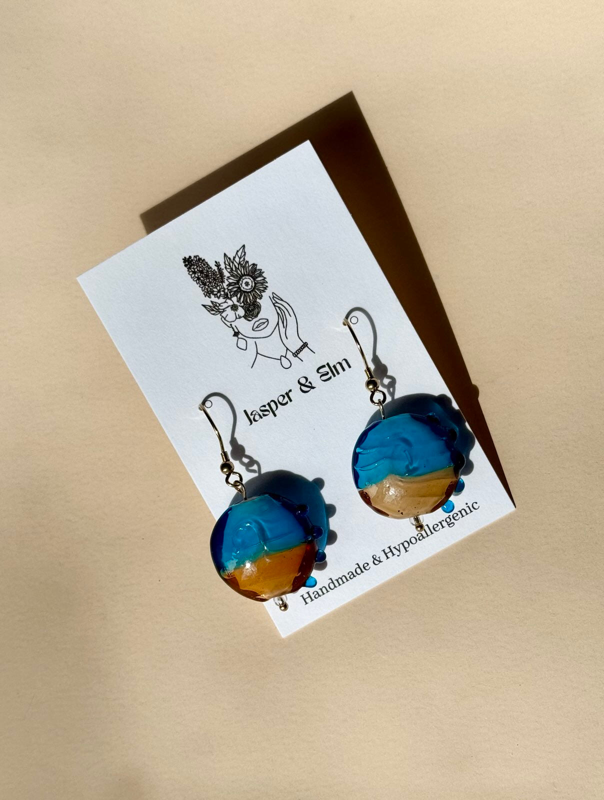 Beachy Glass Beaded Earrings