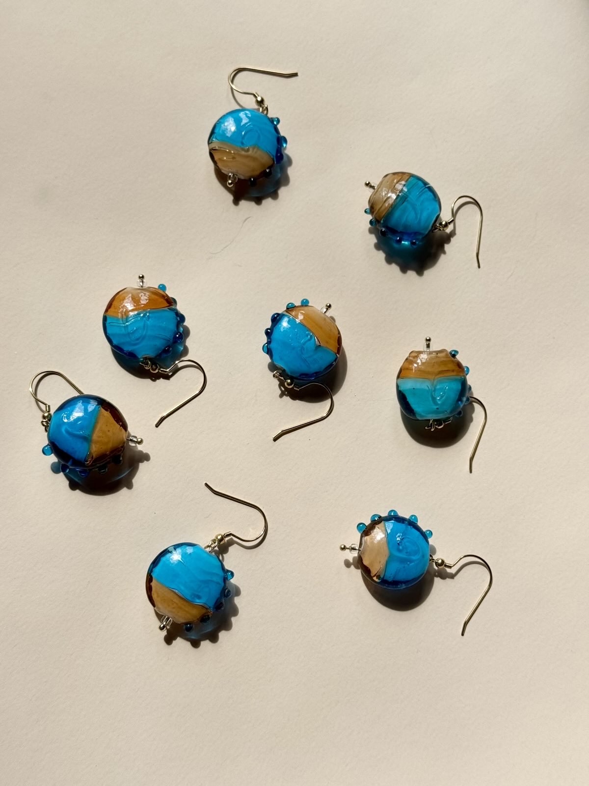 Beachy Glass Beaded Earrings