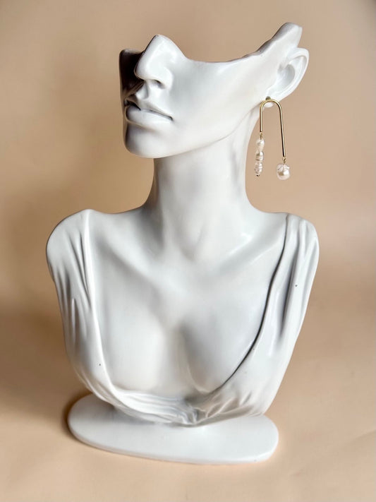 Freshwater Pearl U-Shaped Statement Drops