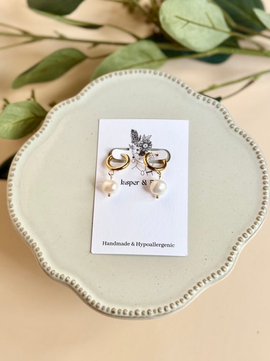 Freshwater Pearl Huggie Hoops