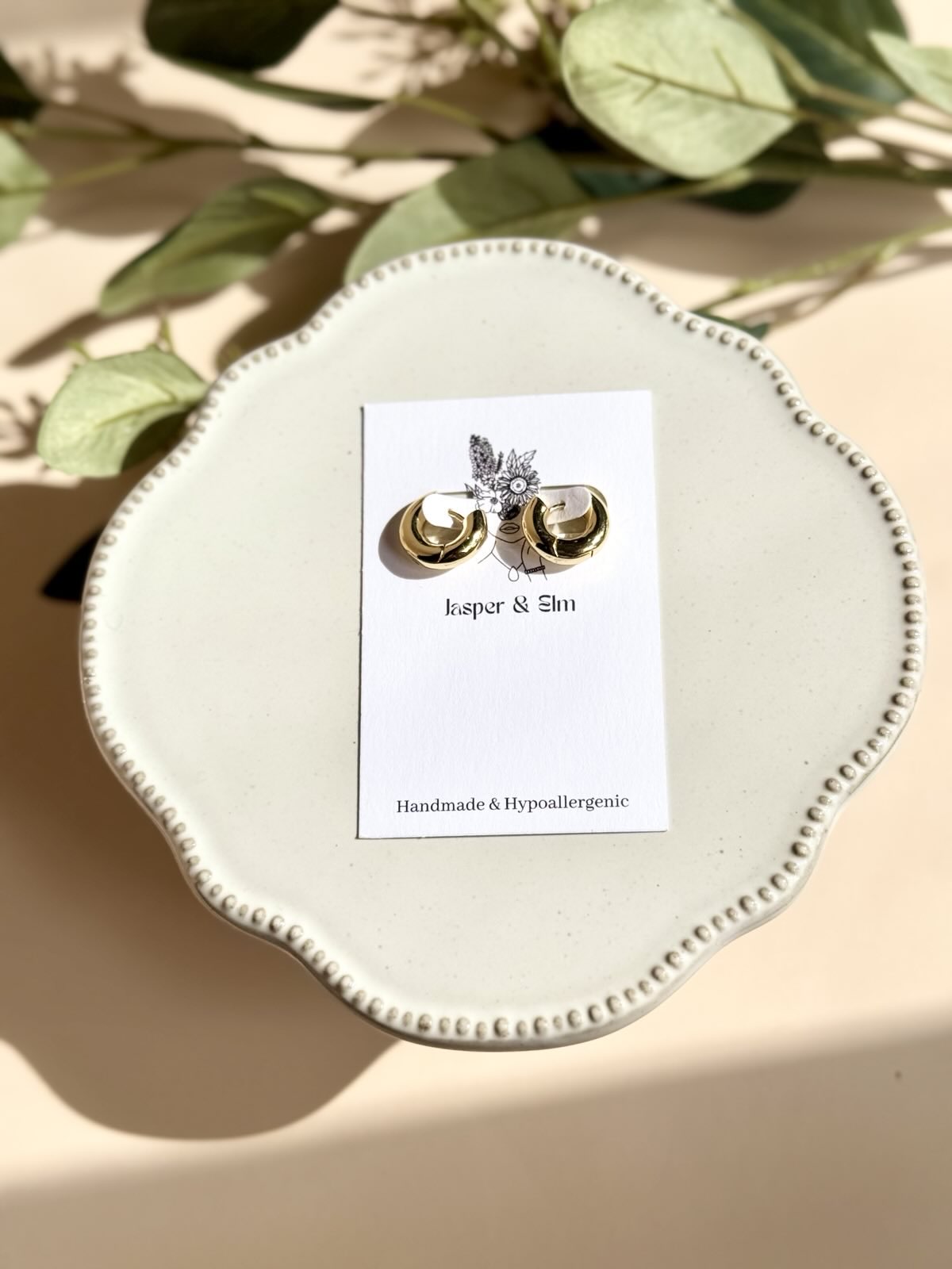 Thick Tube 18k Gold Filled Hoops