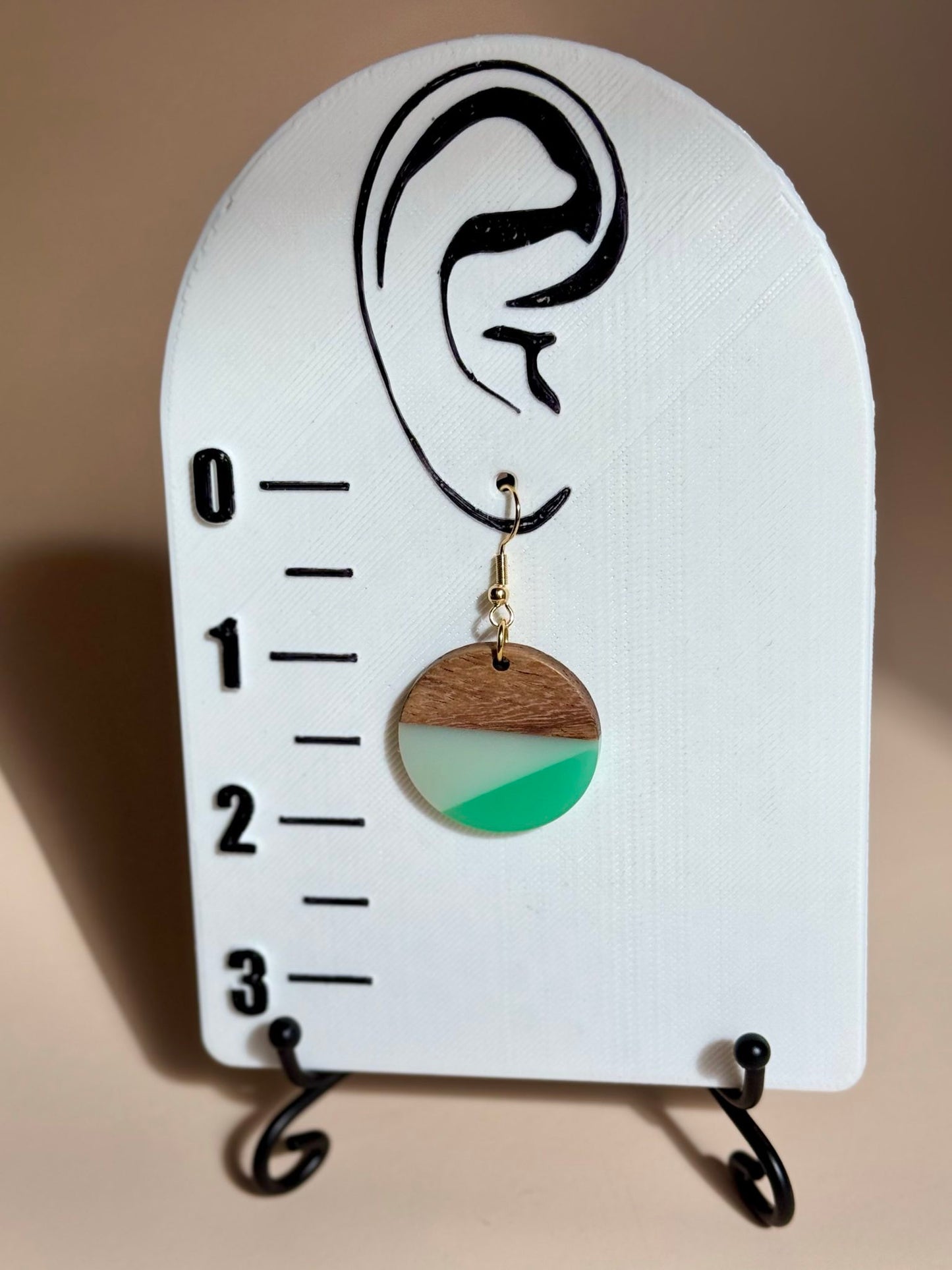 Wood and Resin Earrings