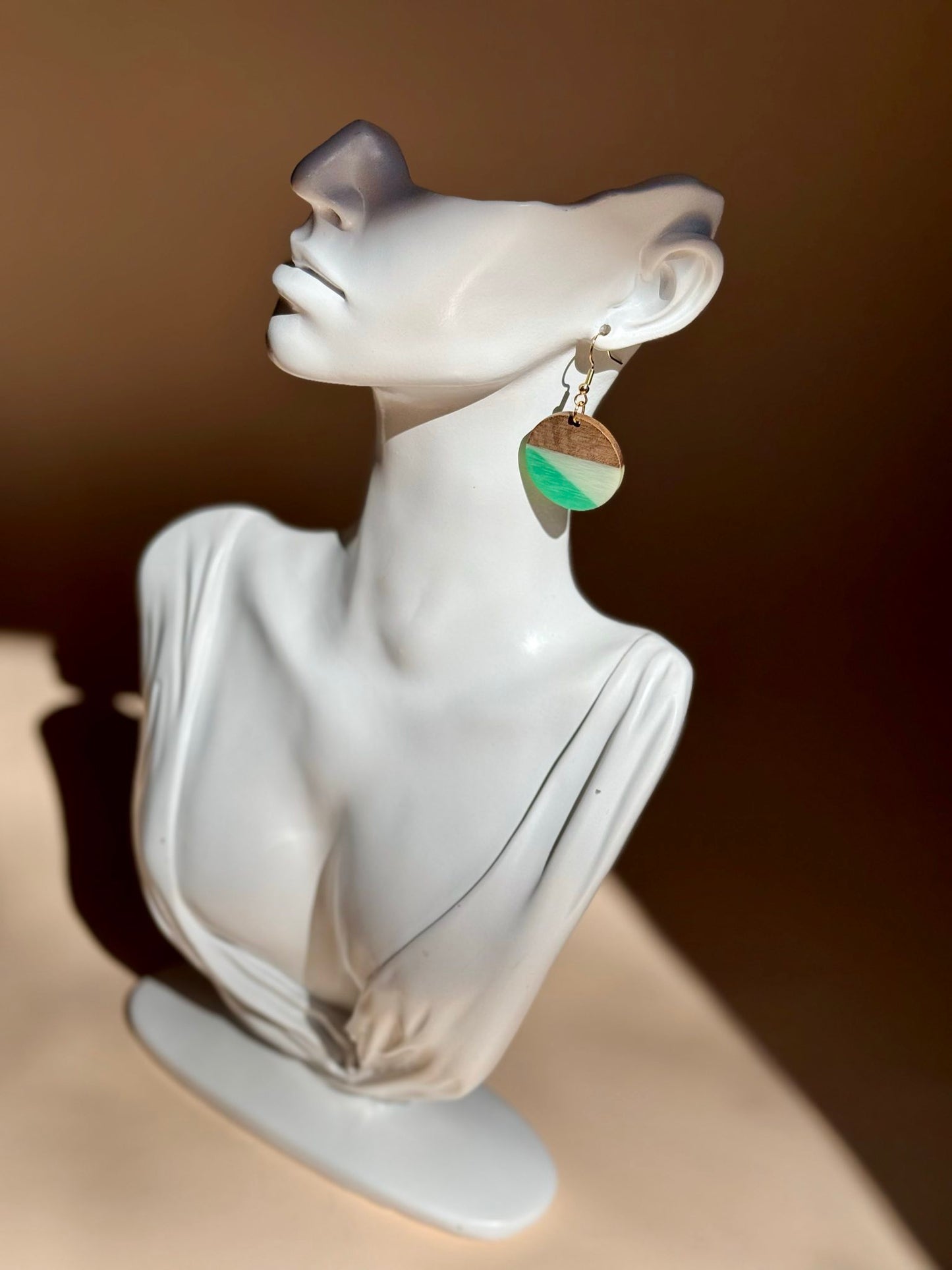 Wood and Resin Earrings