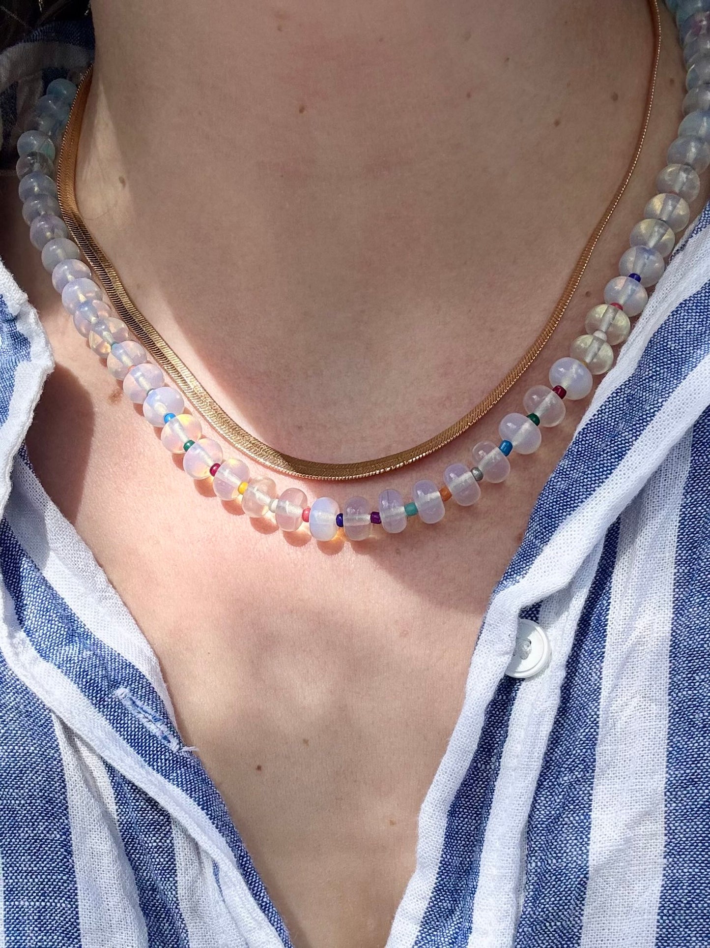 Forbidden Candy | Opalite & Rainbow Beads