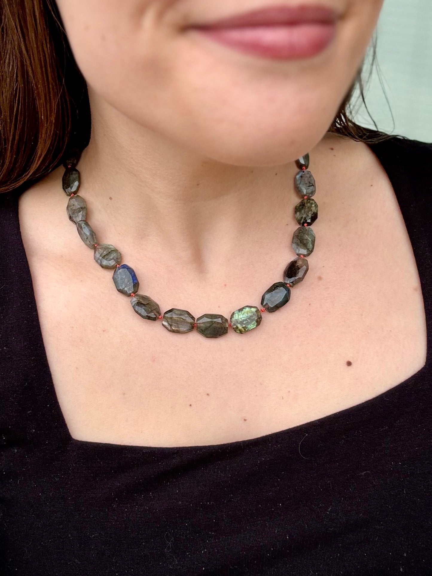 Labradorite Knotted Necklace | The Art Museum Collection