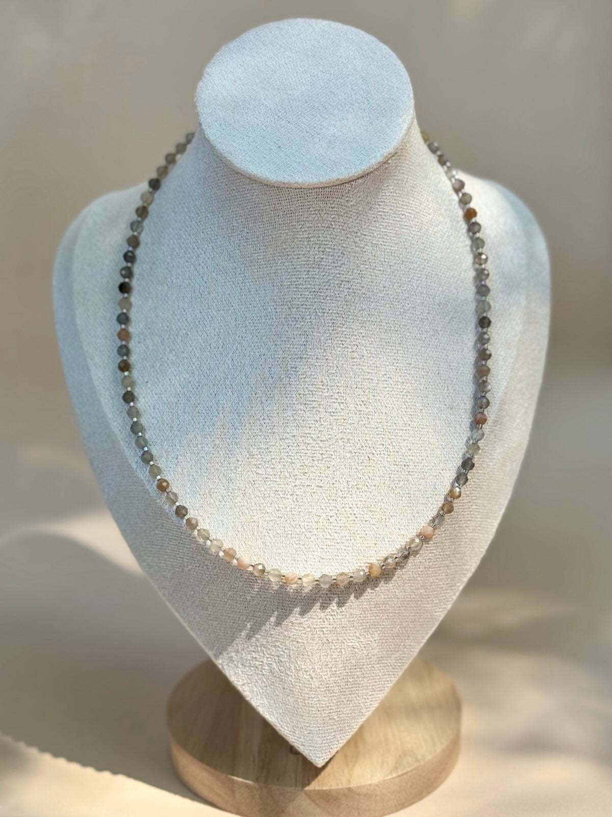 Peach Moonstone Gold-Filled Necklace