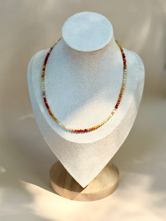 Mexican Fire Opal Gold-Filled Choker Necklace