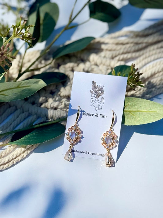Sparkly Baroque Dangling Earrings