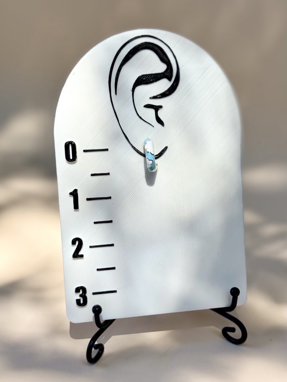 Cloudy Days Enamel Hoops