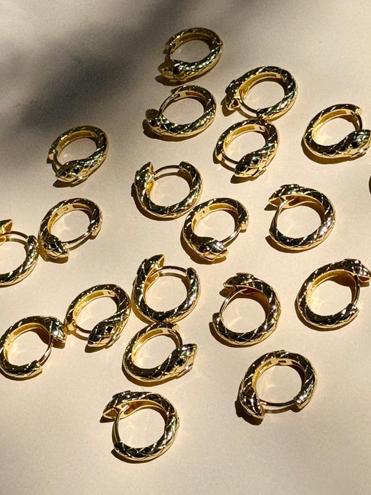 Snake Infinity Hoop Earrings