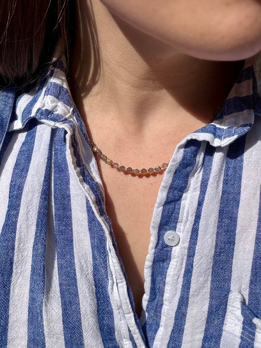 Peach Moonstone Gold-Filled Necklace