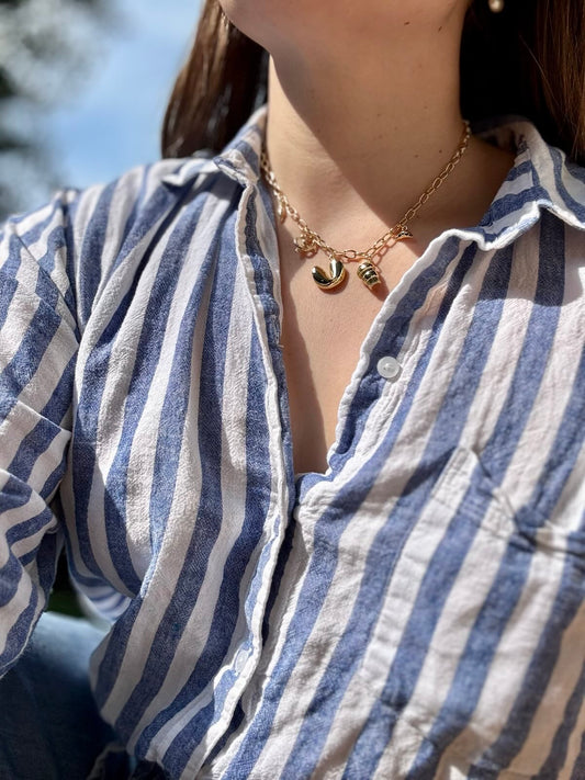 Foodie Charm Necklace | One-of-a-kind Gold-Filled Charms & Chain
