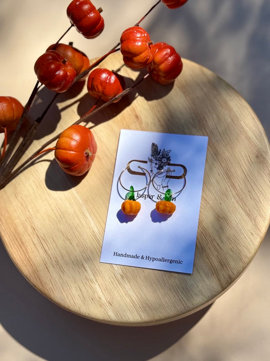 Pumpkin Gold-Filled Hoops