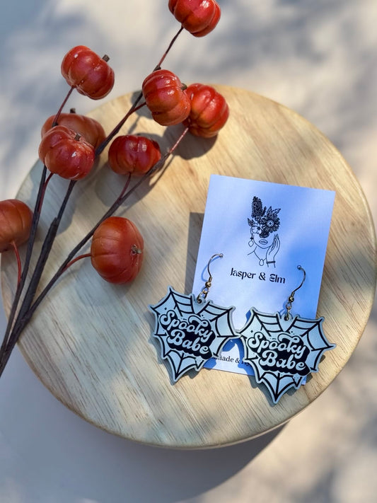 Spooky Babe Spiderweb Earrings