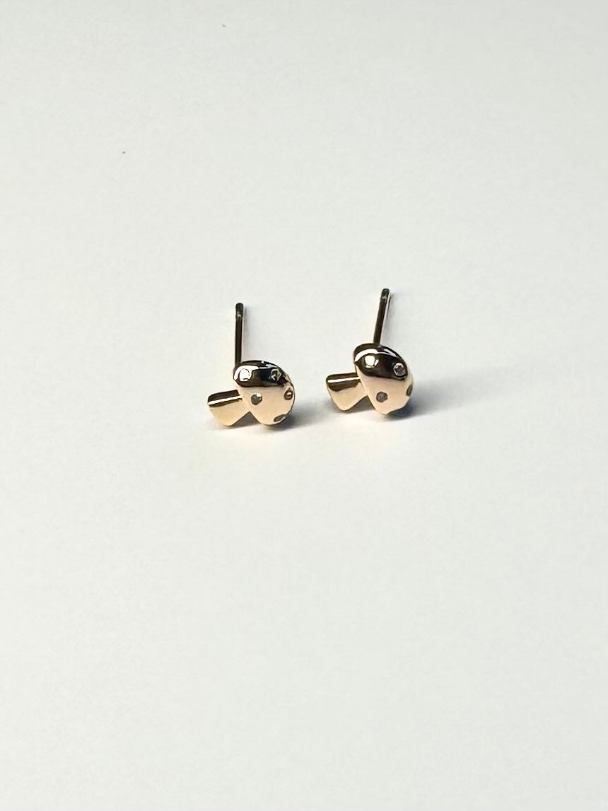 Mushroom Gold-Filled Studs