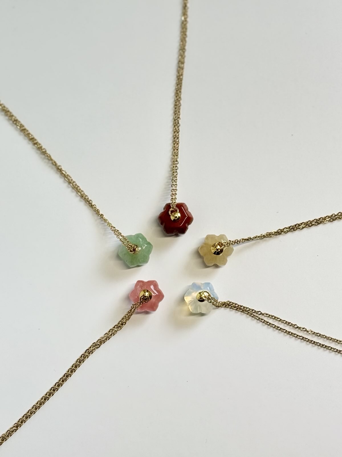Pumpkin Gemstone Charm Necklace