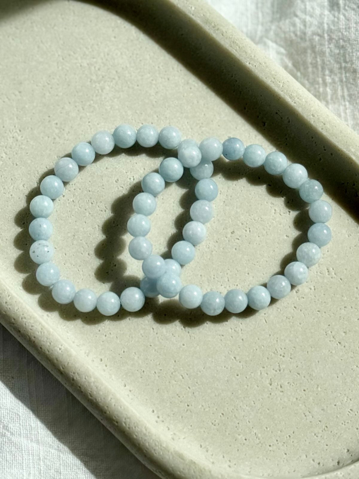 "I Am Peaceful Intention" Bracelet | Blue Dyed Jade Bracelet
