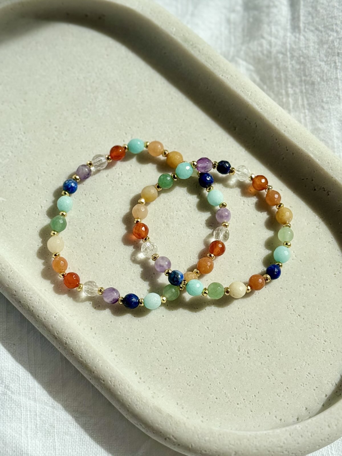 "I Am Strong" Intention Bracelet | Mixed Gemstone Bracelet