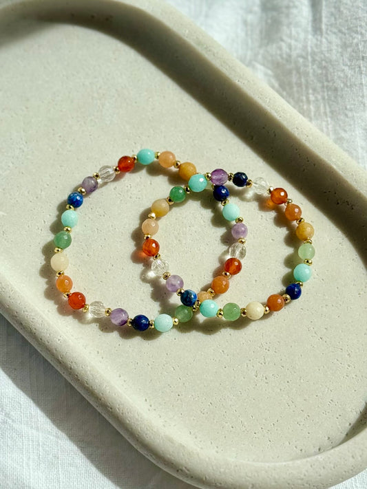 "I Am Strong" Intention Bracelet | Mixed Gemstone Bracelet