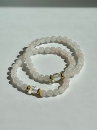 "I Am Loved" Intention Bracelet | Rose Quartz & Clear Quartz Bracelet