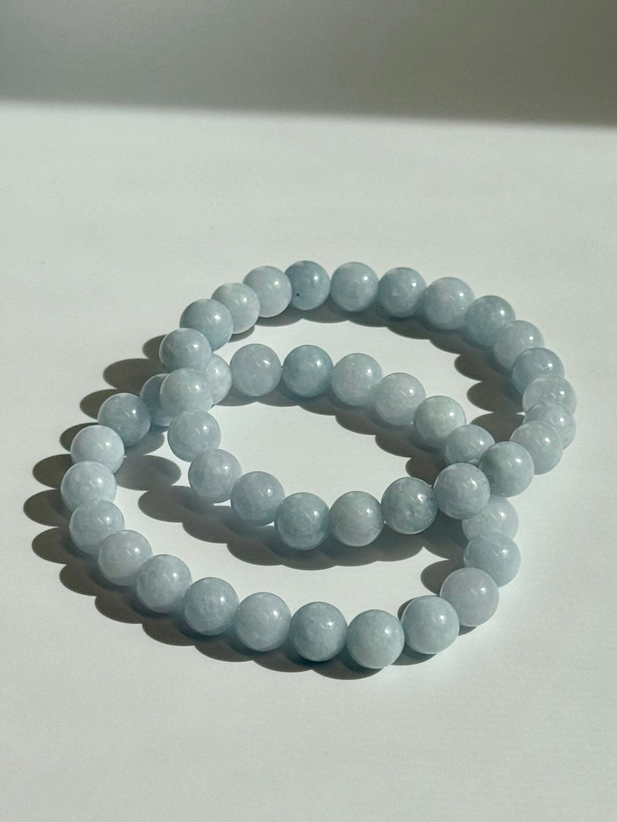 "I Am Peaceful Intention" Bracelet | Blue Dyed Jade Bracelet