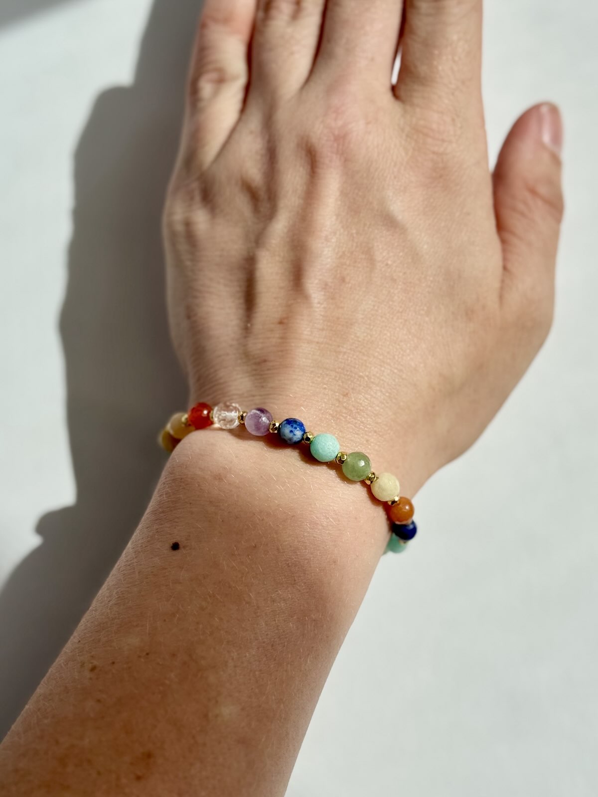 "I Am Strong" Intention Bracelet | Mixed Gemstone Bracelet