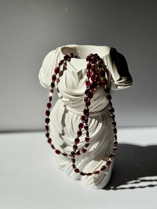 Holiday Festive Garnet Necklace
