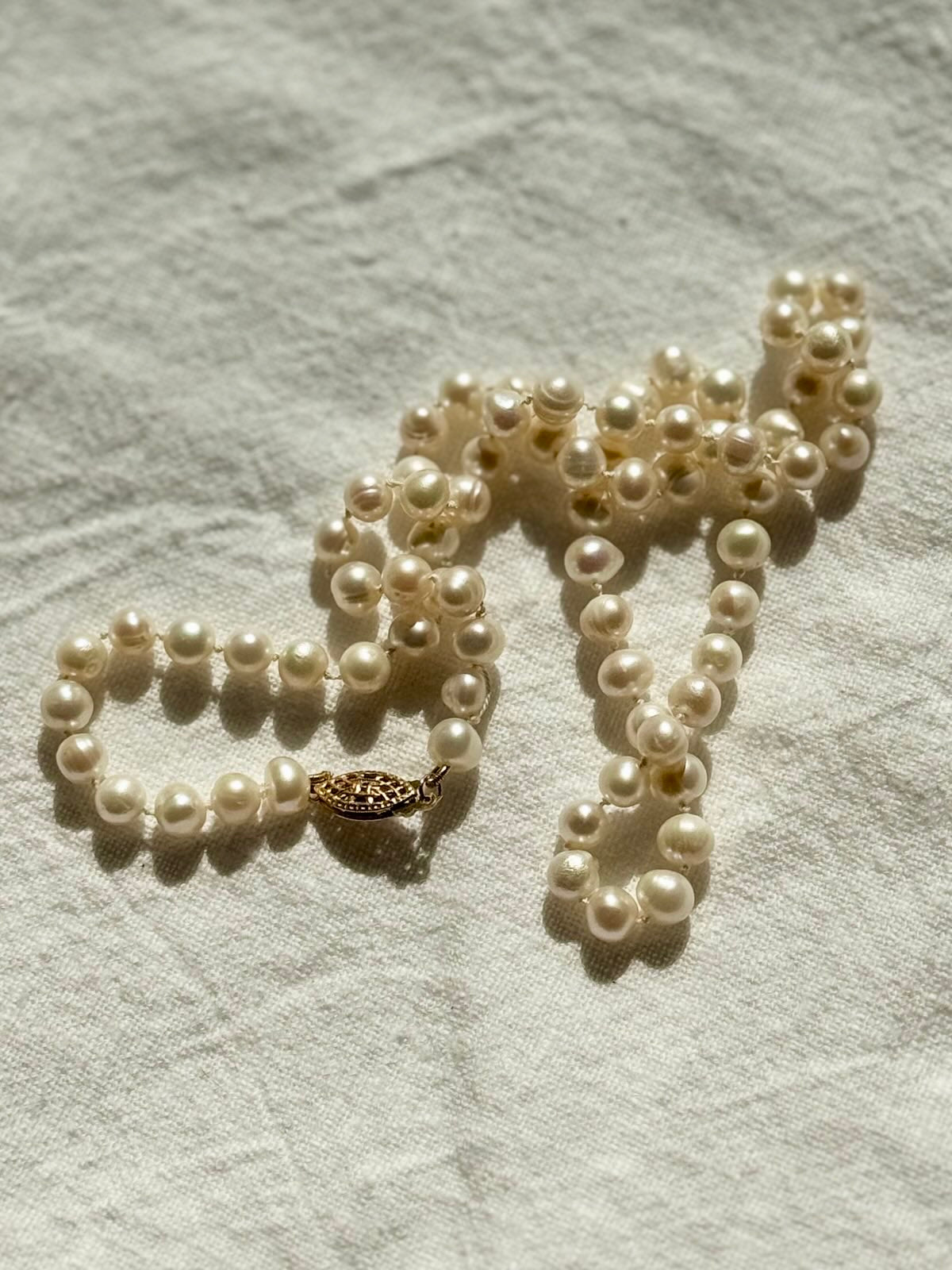 Hand Knotted Freshwater Pearl Necklace