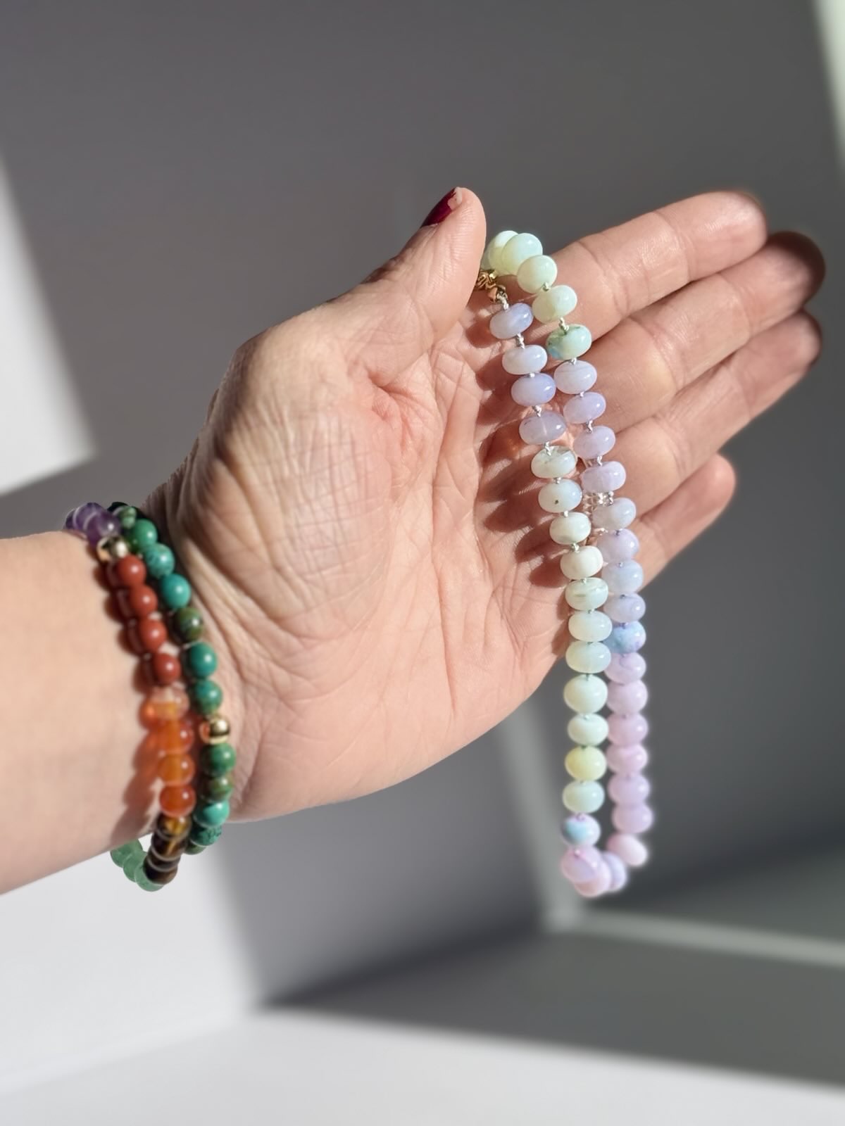 Forbidden Candy Necklace | Peruvian Opal Anniversary Colors