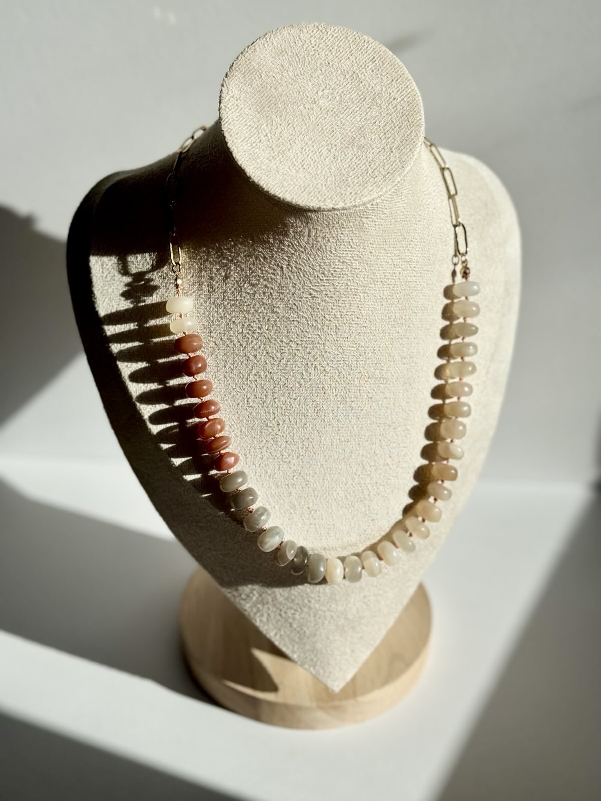 Moonstone Knotted Necklace